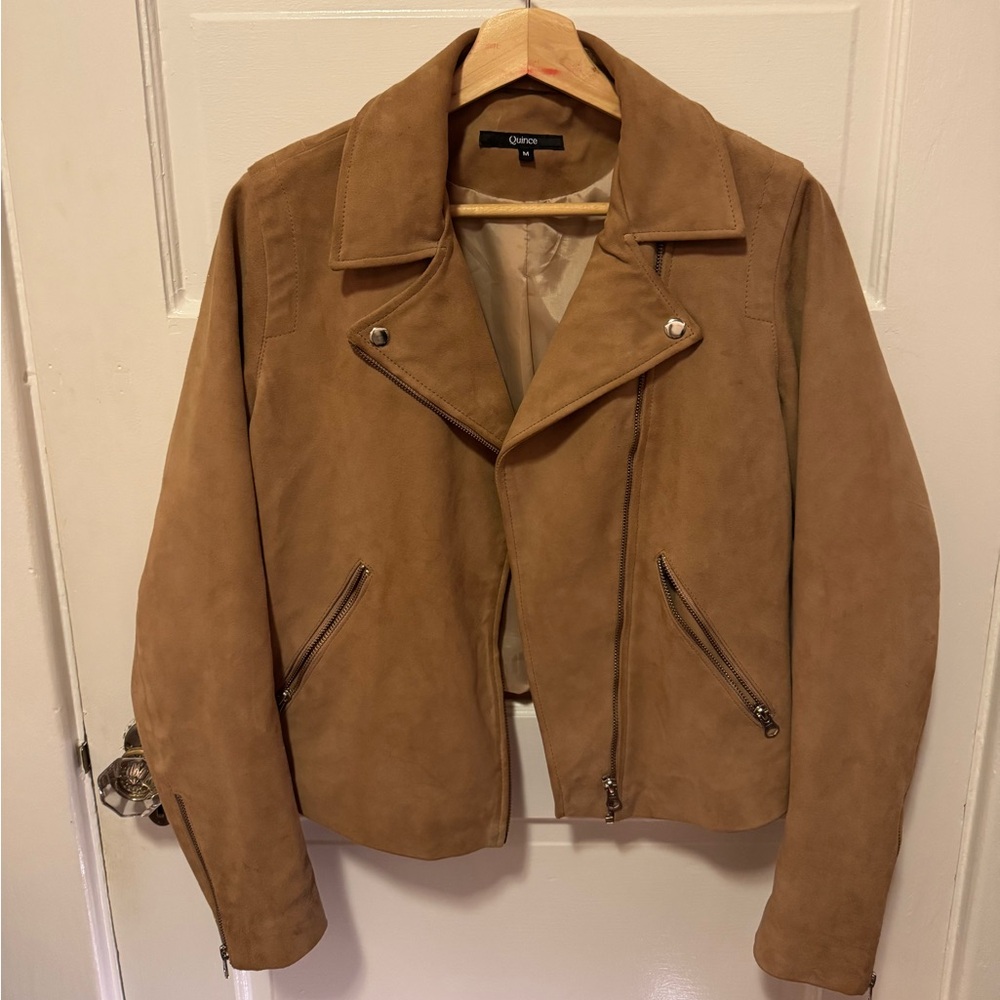 Quince 100% Suede Biker Jacket